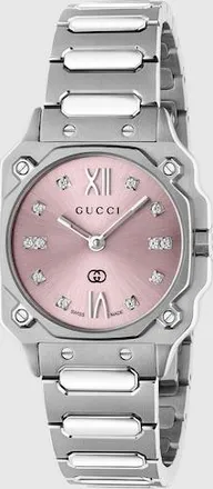 Gucci G-Flat Watch, 24mm, Steel, Steel