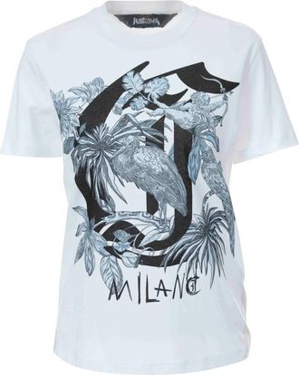 Just Cavalli T-shirts en Polos - Dames - T-shirts - Wit - M - Tops