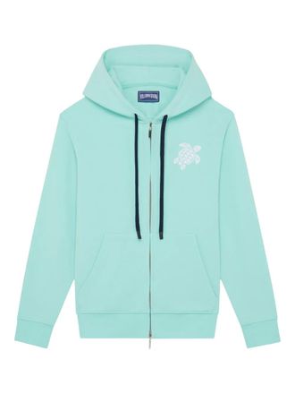 Vilebrequin logo-embroidered hoodie - Green