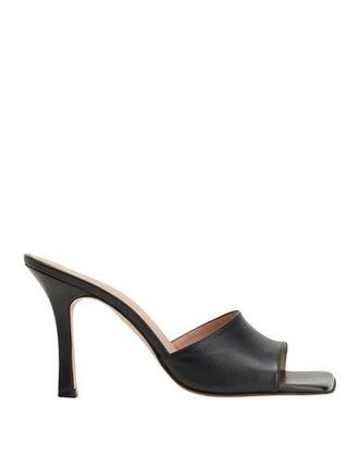 8 by YOOX LEATHER SQUARE TOE HIGH-HEEL SANDAL