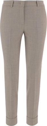 Ql2 Quelledue Cropped Broeken - Dames - Vrijetijds broeken - Beige - M - Broeken