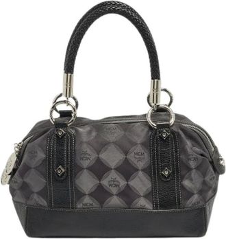 MCM Pre-owned Handbags, female, Black, Size: ONE SIZE Pre-owned Leather Handbag