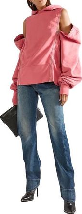 TRE by Natalie Ratabesi Zip-embellished cotton-jersey hoodie - Current Size S