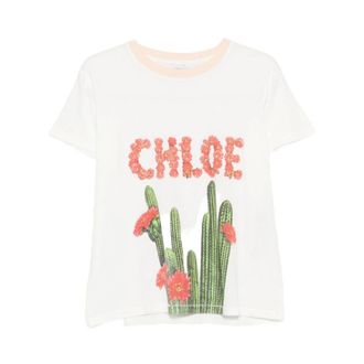 Chlo&eacute; T-shirt con stampa Cactus - - Tops - Donna - Multicolore - S