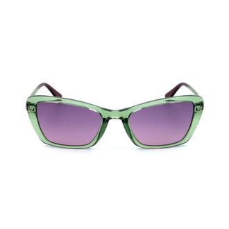 Guess Ladies Green Rectangular Sunglasses GU7654