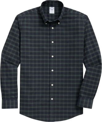 Brooks Brothers Camicia Oxford Elasticizzata Non-Iron Slim Fit con Collo Button Down - - Shirts - Uomo - Multicolore - 2XL