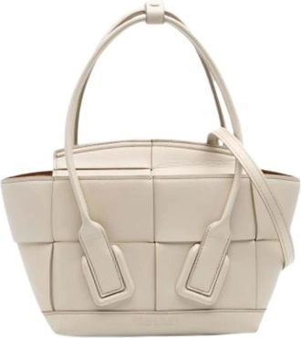 Bottega Veneta Pre-owned Mini Bags, female, White, Size: ONE SIZE Pre-owned Leather Mini Shoulder Bag