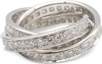 Cartier 2010s 18K white gold Trinity diamond ring - Silver