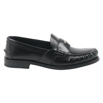 Prada Brushed Leather Loafers - male - Prada - Loafers - Black - 4 UK - Shoes