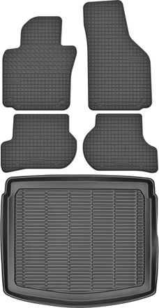 OEM Juego De Alfombrillas De Goma Para Coche Y Maletero Para Seat Altea Hatchback (2004-2015)