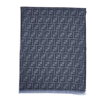 Fendi Accessoires, Heren, Blauw, ONE Size, Wol, Scarf Wol Blauw