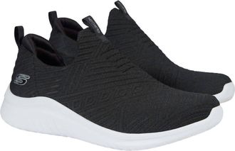 Skechers Womens Ultra Flex Slip On Casual Sneakers In Black