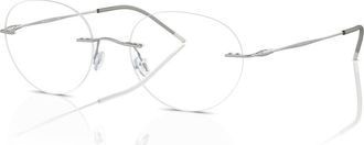 Giorgio Armani 50mm Phantos optical glasses in Silver at Nordstrom