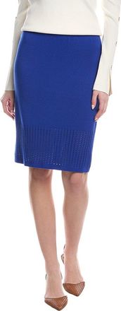 St. John Stretch Crochet Knit Skirt