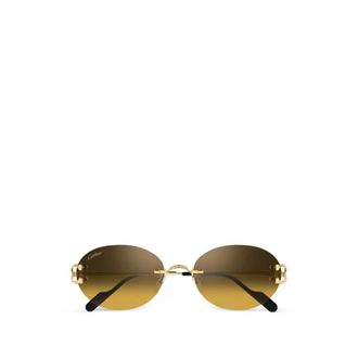 Cartier Ct0551S Sunglasses - unisex - Cartier - Sunglasses - Yellow - 55 MM - Accessories