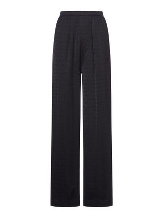 Balenciaga VISCOSE TROUSERS WITH ALLOVER TONE-ON-TONE LOGO - Balenciaga - Woman