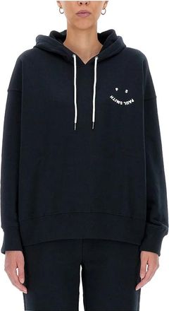 Paul Smith Cozy Hooded Sweatshirt - Dames - Hoodies - Zwart - L - Katoen - Hoodies & sweatvesten