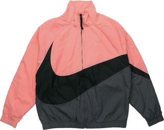 Nike Mens Sports Jacket Stand Collar Color Block Black Gray Pink AR3133-668