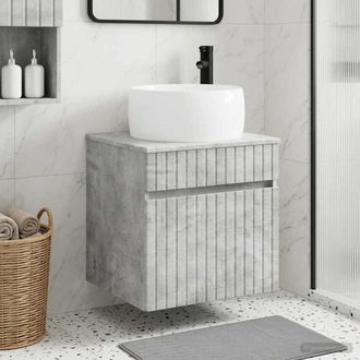vidaXL Vidaxl Mobile Lavabo Da Parete Grigio Cemento 49 X 44,5 X 66 Cm