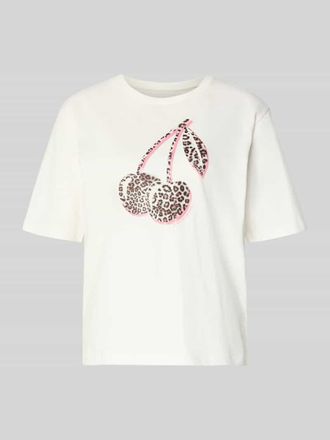 Marc Cain T-Shirt mit Motiv-Print in Weiss, Gr&ouml;&szlig;e 34