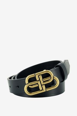 Balenciaga Feiner Gürtel aus Leder mit BB-Schnalle