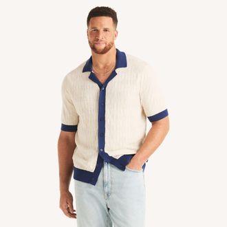 Nautica Big & Tall Textured Sweater Polo