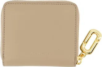 Marc Jacobs Womens The Slim Compact Wallet - Marc Jacobs Leather Beige Cowhide Accessories