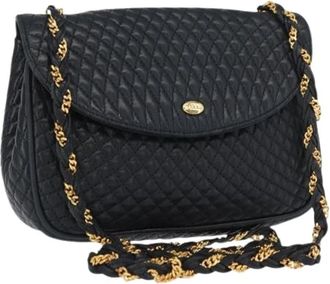Bally Pre-owned Leren Schoudertas - Dames - Vintage Schoudertas - Blauw - ONE Size - Leer - Vintage