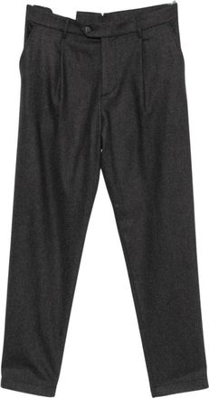 Eleventy Gekreukte wollen broek - Heren - Nette broeken - Grijs - W31 - Wol - Broeken