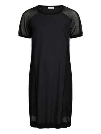 Liu Jo Maxi-jurk met mesh detail - Zwart