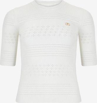 Twinset Kurzärmeliges Rundhals-Oberteil aus Jersey