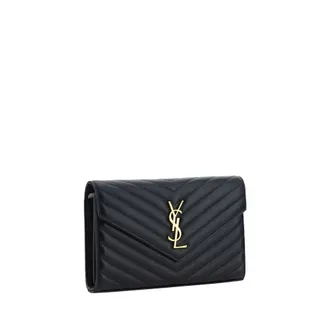 Saint Laurent Womens Black Calf Leather Bos Taurus Shoulder Bag