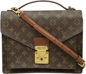 Louis Vuitton Pre-owned Monogram Monceau 28 Handbag - Dames - Vintage Schoudertas - Bruin - ONE Size - Leer - Vintage