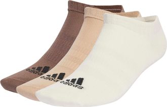 adidas Invisible Socks 3 Pairs Brown Tan White IM1720