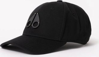 Moose Knuckles Mens Moose Knuckles Front Logo Icon Cap - Black/Nickel Logo 282 - Size: ONE size