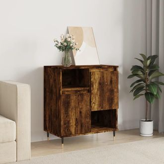 vidaXL Vidaxl - Aparador Madera Contrachapada Color Roble Ahumado 60x35x70 Cm