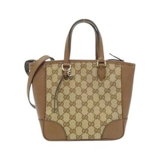 Gucci Pre-owned Mini Bags, female, Beige, Size: ONE SIZE Pre-owned GG Canvas Leather Shoulder Bag