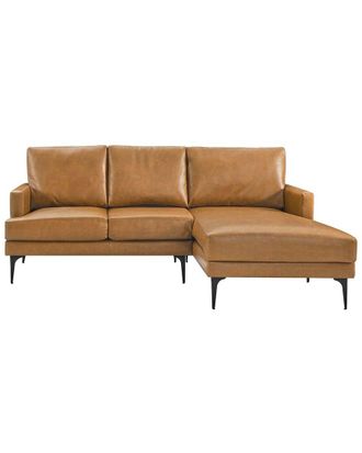 ModWay Evermore Right-Facing Vegan Leather Sectional Sofa