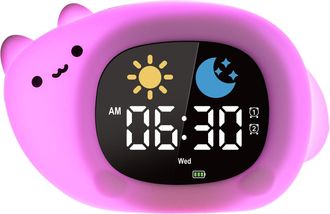 OEM Reloj Despertador Educativo Infantil De D&iacute;a Y Noche Con 2 Alarmas, Formato De 12/24 Horas, Funci&oacute;n De Repetici&oacute;n, Brillo De Pantalla Ajustable, 7 Colo