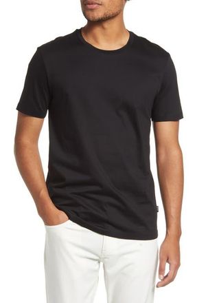 BOSS Tessler Slim Fit White Cotton T-Shirt in Black at Nordstrom, Size Xxx-Large