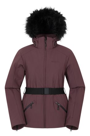 Mountain Warehouse Swiss Womens Ski Jacket Insulated Breathable Snow Proof Coat Purple