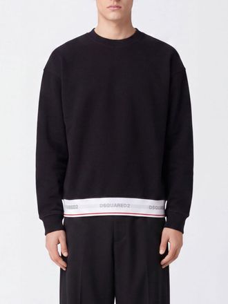 Dsquared2 Relaxed Fit Jacquard Logo Cotton Jumper