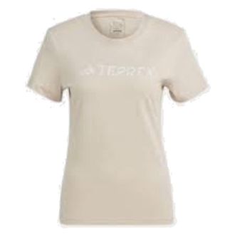 adidas (WMNS) adidas Terrex Classic Logo T-Shirt Asia Sizing Beige IB1157