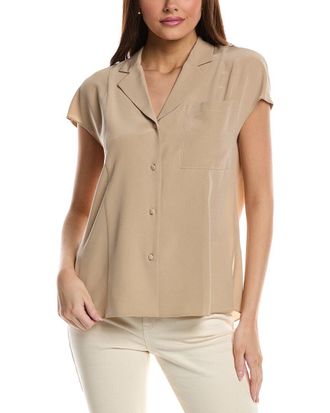 Lafayette 148 New York Extended Sleeve Silk Blouse