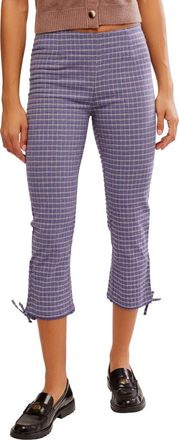 Free People Feeling Flirty Slim Capri Pants in Navy Combo at Nordstrom Rack, Size 10