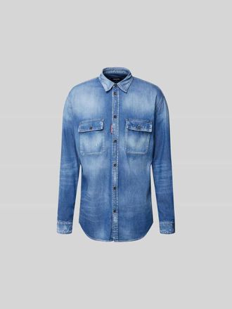 Dsquared2 Regular Fit Jeanshemd mit Brusttaschen in Blau, Gr&ouml;&szlig;e 50