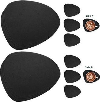 OEM Manteles Individuales Y Posavasos De Cuero, Manteles Individuales Y Posavasos Impermeables De Doble Cara Para Cocina Y Cafeter&iacute;a, Manteles Individuale
