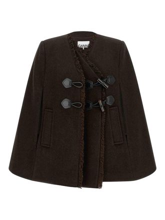 Ganni Brown Alamari Cape