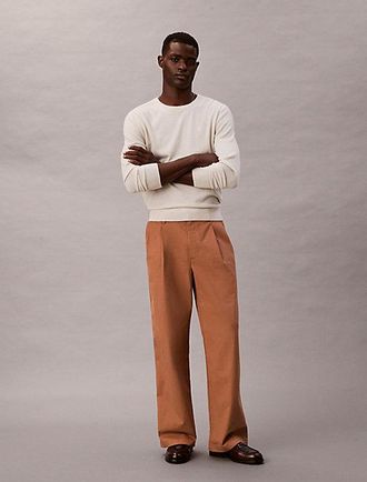 Calvin Klein Pantal&oacute;n Plisado De Sarga