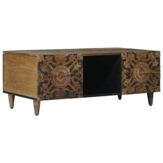 vidaXL Mesa De Caf&eacute; Marr&oacute;n 100 X 54 X 40 Cm Madera De Mango Maciza Vidaxl